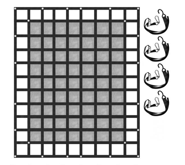 Krovinių tinklas pikapui 8 x 6.7 ft0