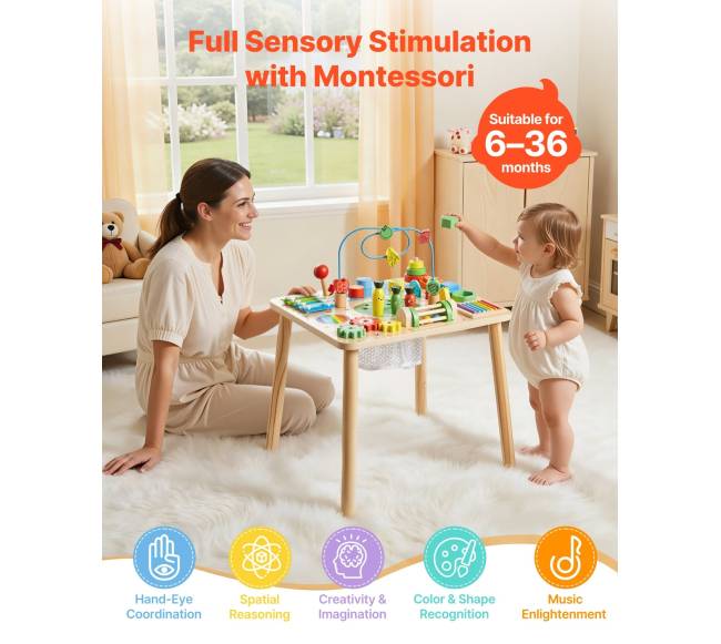 Montessori veiklų stalas vaikams 1–3 m.1