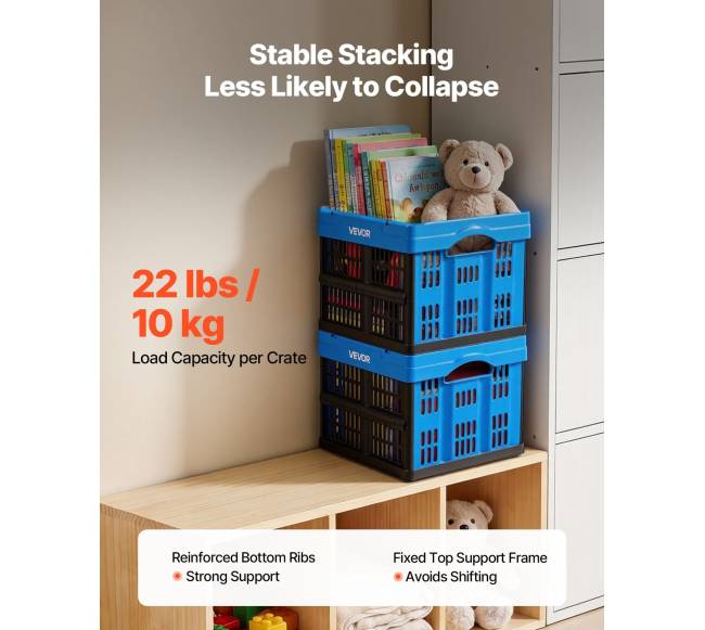 Sulankstomos plastikinės daiktadėžės 25 l, 3 vnt.1