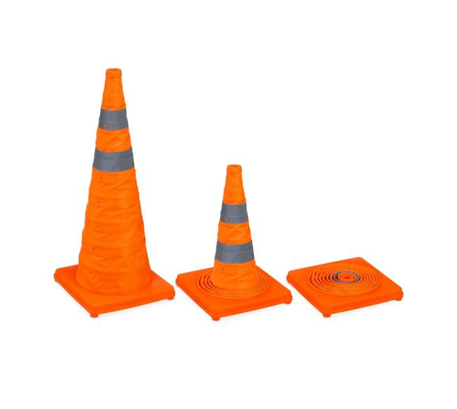 4 sulankstomų saugos kūgių rinkinys 70 cm4