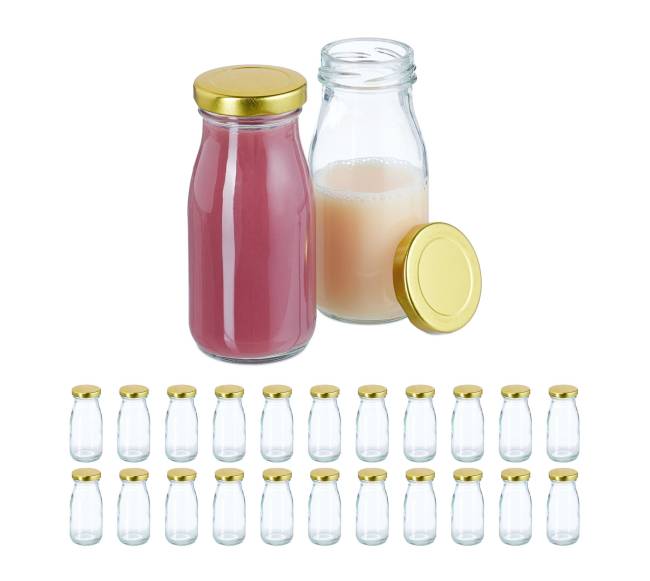 24 mažų stiklinių buteliukų rinkinys 150 ml0