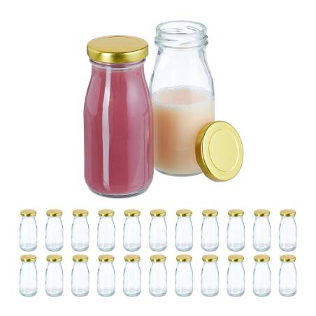 24 mažų stiklinių buteliukų rinkinys 150 ml0