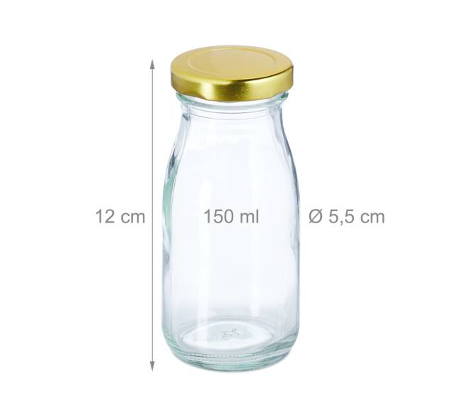 24 mažų stiklinių buteliukų rinkinys 150 ml3