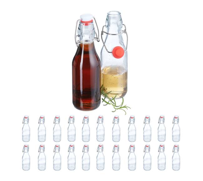 24 svirtele uždaromų buteliukų rinkinys 250 ml0