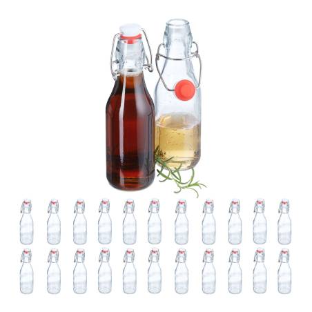 24 svirtele uždaromų buteliukų rinkinys 250 ml0