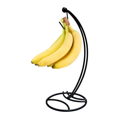 Juodas metalinis bananų laikiklis0