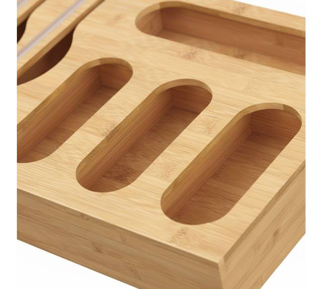 6-in-1 bambukinis plėvelių laikiklis6