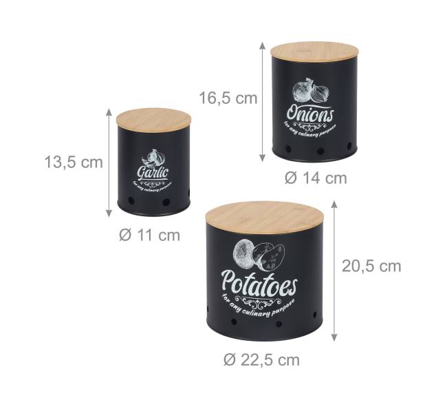 3 dalių laikymo rinkinys su bambukiniais dangčiais3