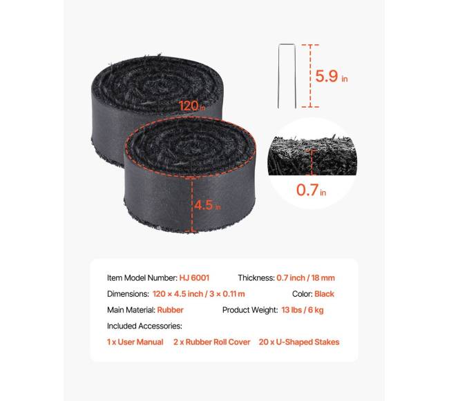 2 ritinėliai gumos mulčo landšaftui6