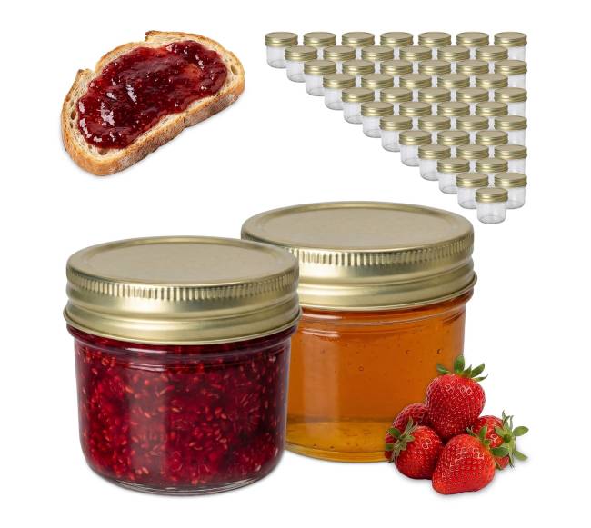 120 ml užsukamų uogienių stiklainiukų rinkinys0