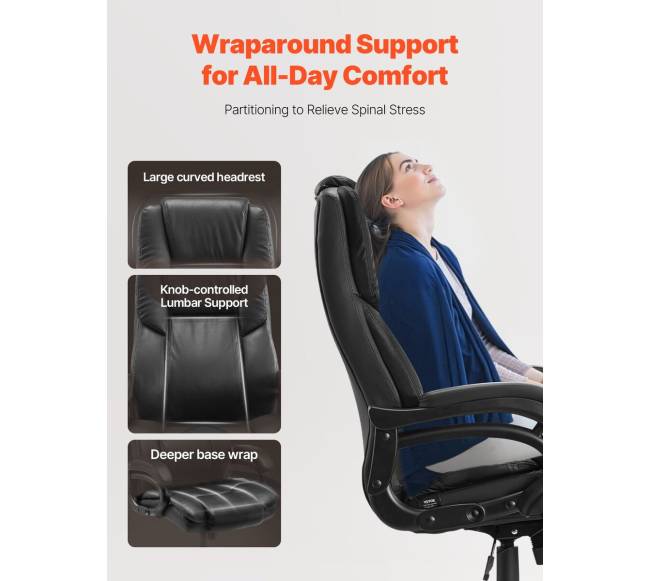 Reguliuojama vadovo kėdė su juosmens atrama3