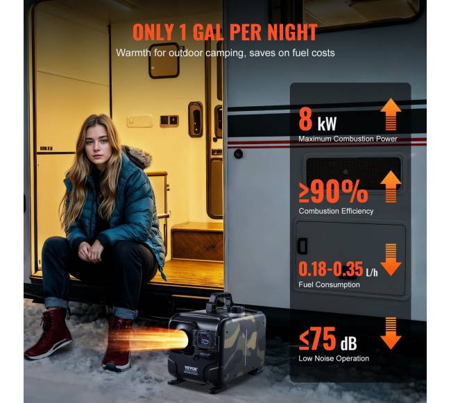 Dyzelinis oro šildytuvas 8 kW su Bluetooth4