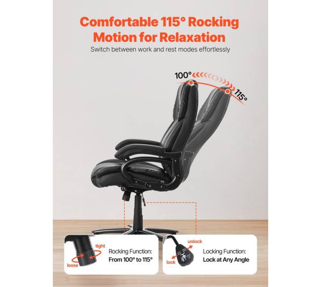 Reguliuojama vadovo kėdė su juosmens atrama4