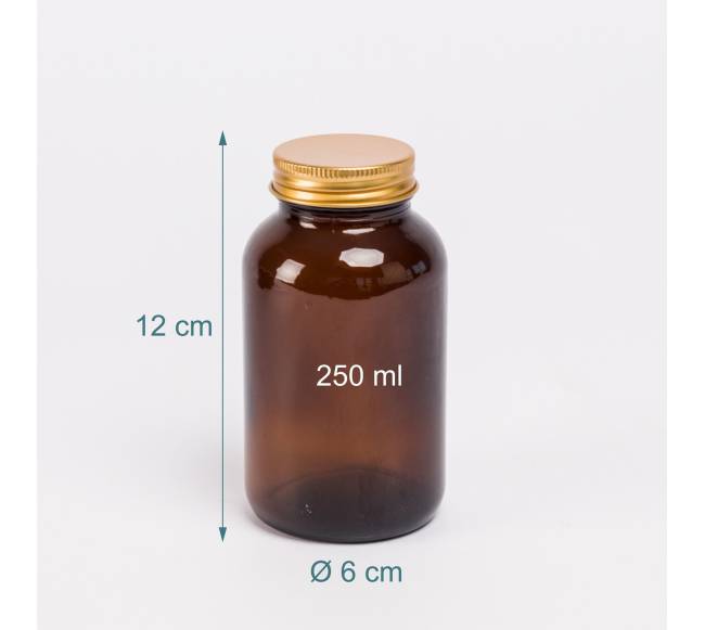 Gintarinio stiklo indeliai, 5 vnt. rinkinys, 250 ml3