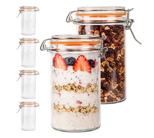 6 konservavimo stiklainių rinkinys, 500 ml0