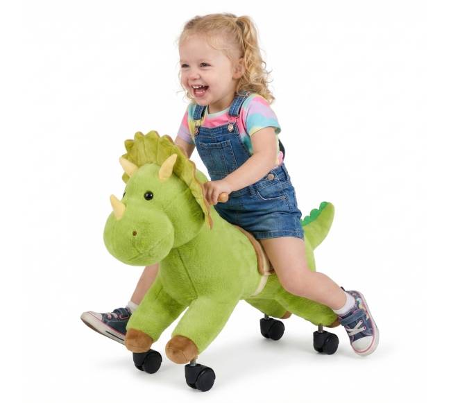 Vaikiškas jojamas dinozauras su ratukais0