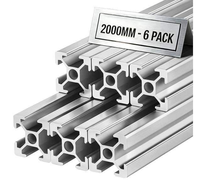 6 vnt. 2020 aliuminio profilių 2000 mm0