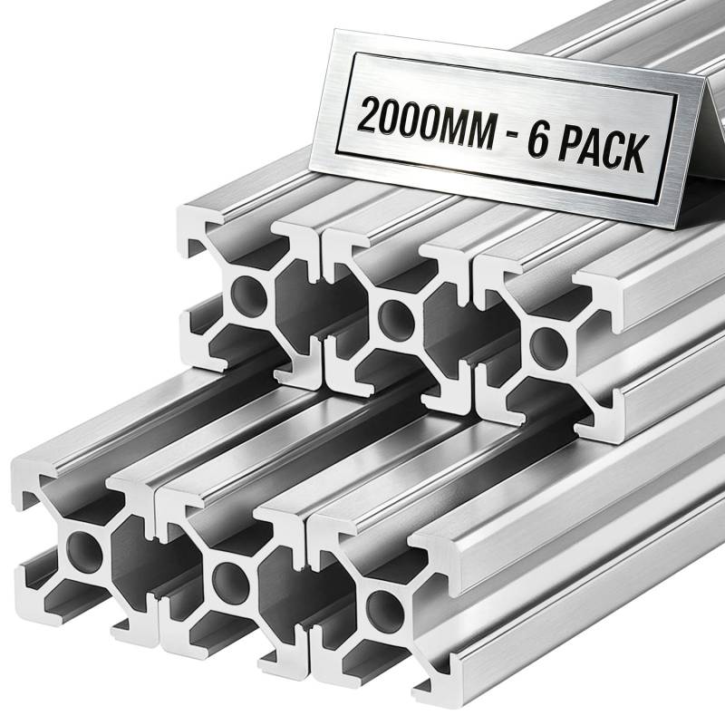 6 vnt. 2020 aliuminio profilių 2000 mm0