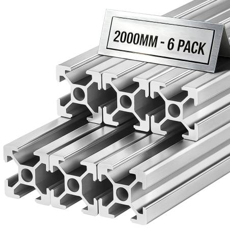 6 vnt. 2020 aliuminio profilių 2000 mm0