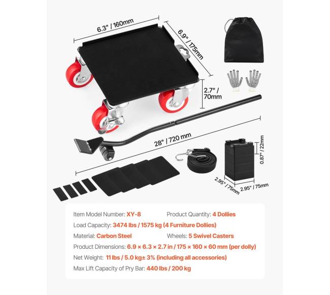 Baldų pervežimo platforma su 5 ratukais6