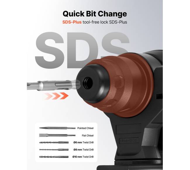 Akumuliatorinis perforatorius SDS-Plus 20 mm3