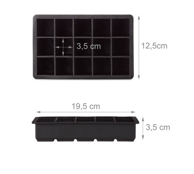 Silikoninė ledukų forma, 3,5 cm3