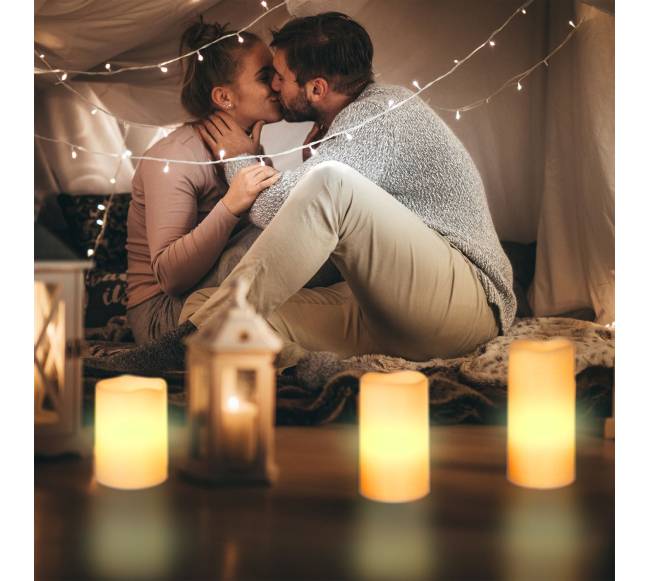 3 LED vaškinių žvakių rinkinys2
