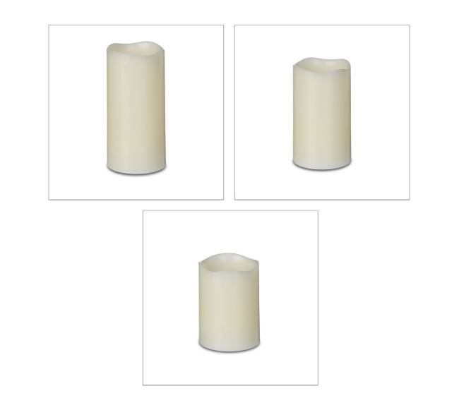 3 LED vaškinių žvakių rinkinys8