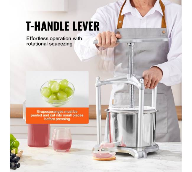 Vaisių vyno presas 6L su rankena2