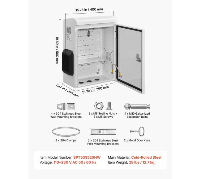 Lauko elektros skydelis su termostatu ir ventiliatoriumi6