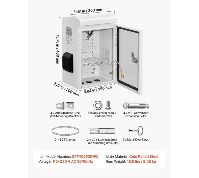 Lauko elektros dėžė IP65 su termostatu5