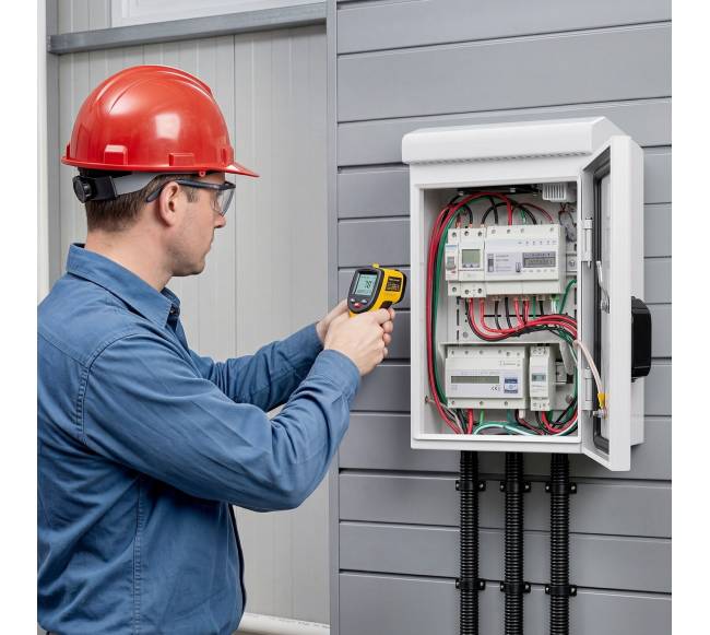 Lauko elektros dėžė IP65 su termostatu7