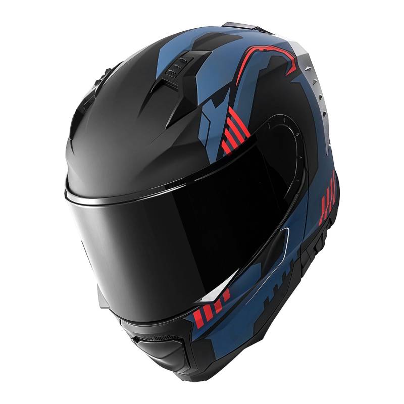 Modulinis motociklo šalmas, atverčiamas, XL0