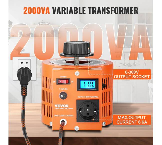 2000VA įtampos transformatorius su LCD reguliatoriumi2