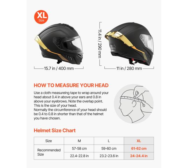 Pilno veido motociklininko šalmas su dviem skydeliais (XL)1