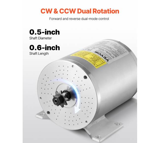1800W 48V elektrinio variklio rinkinys2