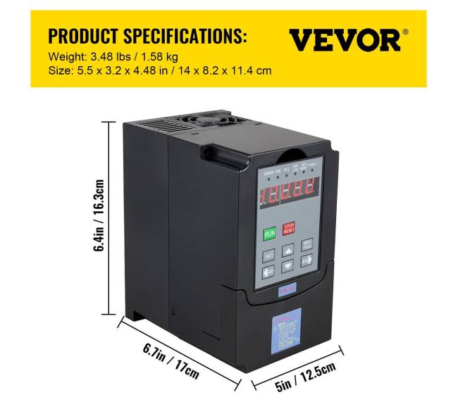 3 kW 220 V dažnio keitiklis varikliui6