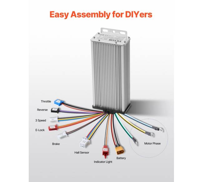 1800W 48V elektrinio variklio rinkinys5