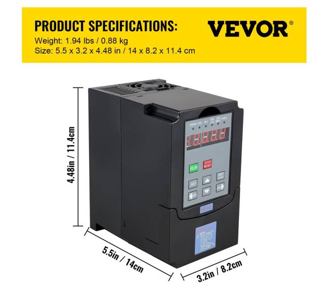 1,5 kW dažnio keitiklis veleno varikliui6