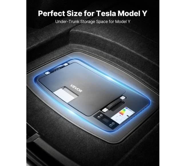 12 voltų šaldytuvas, 35L automobilinis šaldytuvas Tesla Y5