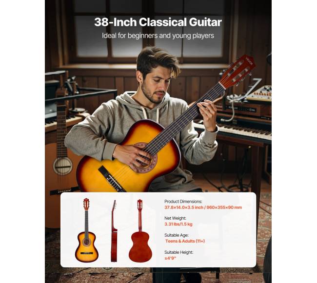 Klasikinė gitara su priedais, saulės sprogimas5