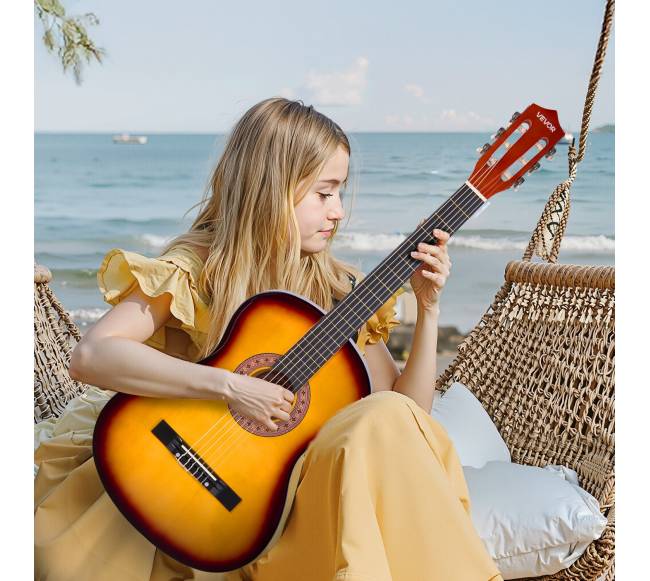 Klasikinė gitara su priedais, saulės sprogimas7