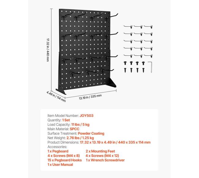 Perforuota ekspozicijos lentelė su 15 kabliukų6