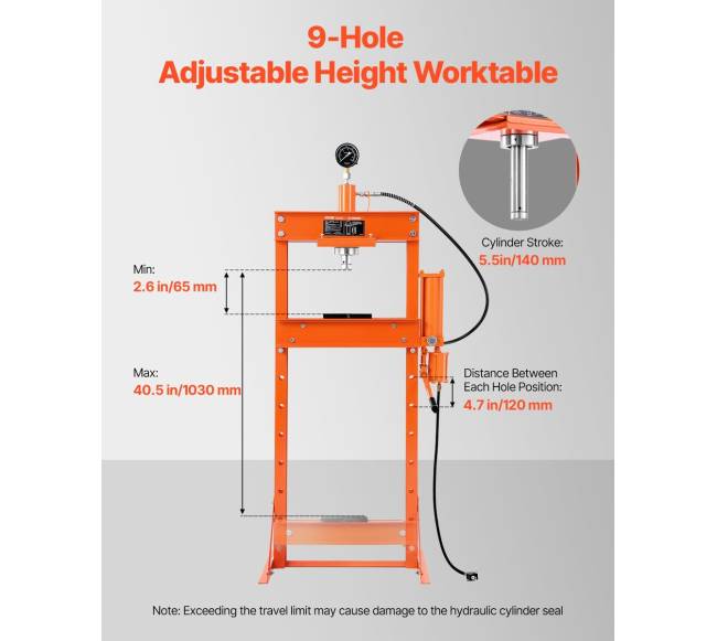 20 tonų hidraulinis parduotuvės presas2