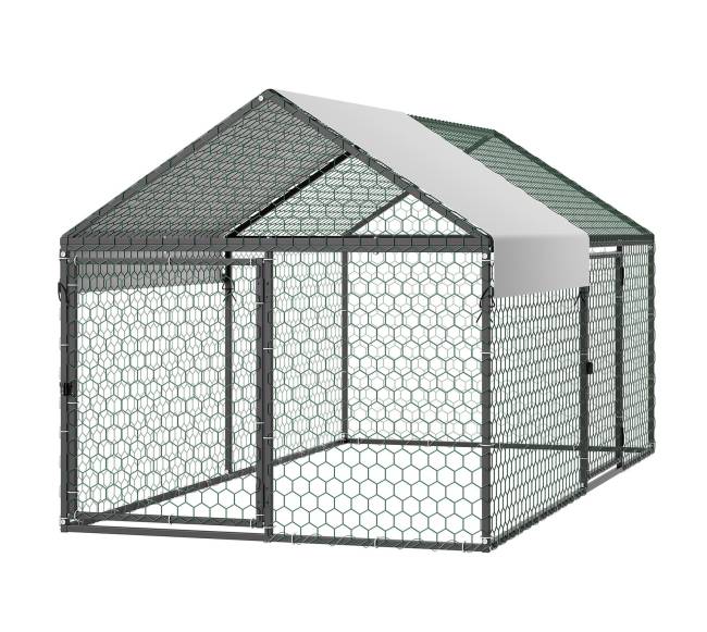 Metalinis vištų aptvaras 4–6 vištoms, 1 x 2 x 1 m0