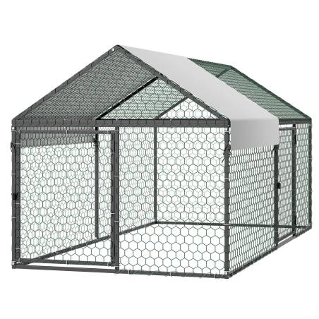 Metalinis vištų aptvaras 4–6 vištoms, 1 x 2 x 1 m0