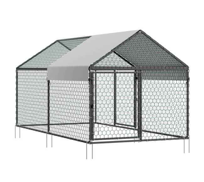 Metalinis vištų aptvaras 4–6 vištoms, 1 x 2 x 1 m9
