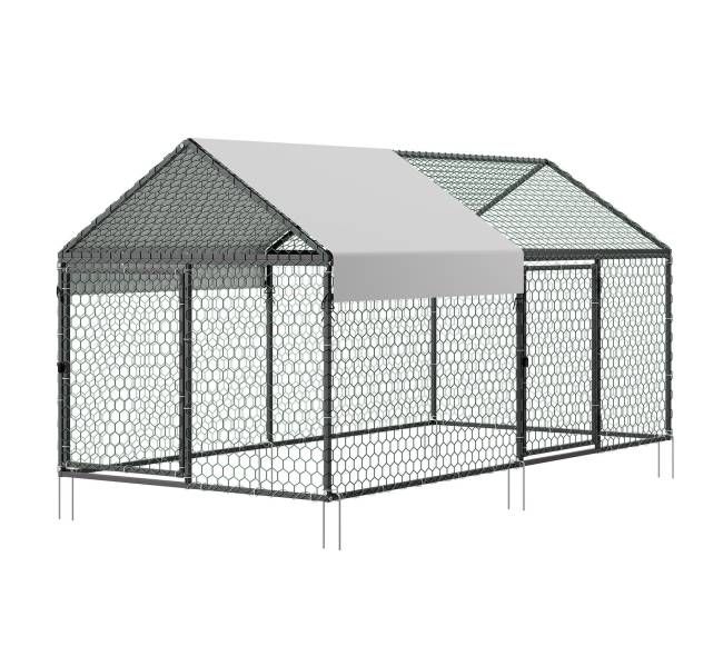 Metalinis vištų aptvaras 4–6 vištoms, 1 x 2 x 1 m10