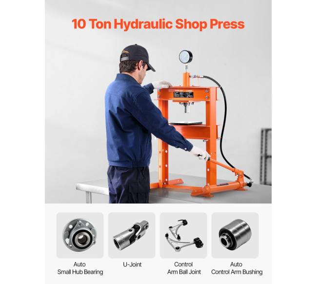 10 t hidraulinis presas su presavimo plokštėmis1