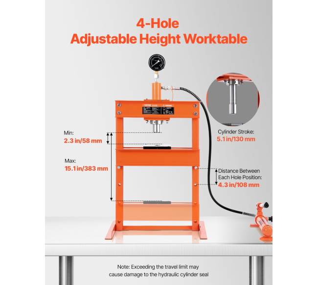 10 t hidraulinis presas su presavimo plokštėmis2